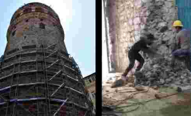 İBB'nin Himayesinden Alınmıştı: Galata Kulesi'nde Skandal 'Restorasyon' Görüntüleri