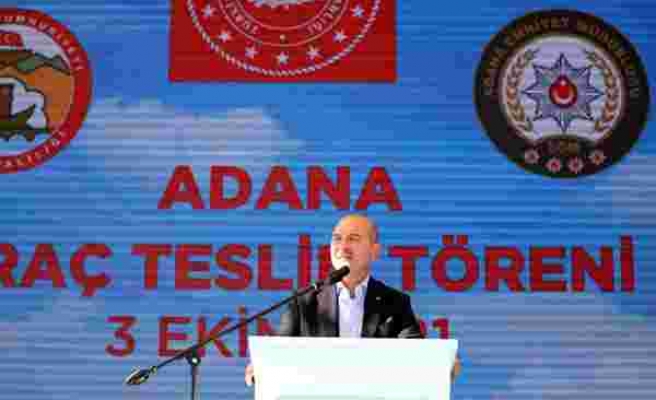 İçişleri Bakanı Soylu, Adana Emniyet Müdürlüğüne tahsis edilen yeni araçların teslim törenine katıldı