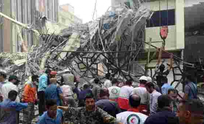 İran'da çöken 10 katlı binada ölü sayısı 22