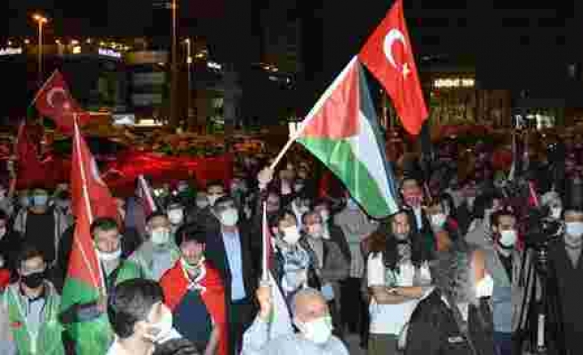 İsrail'in İstanbul Başkonsolosluğu Önündeki Protestolar Devam Ediyor