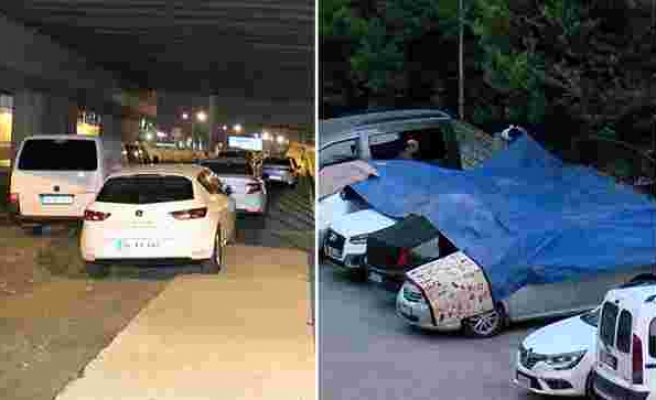 İstanbul'da Araç Sahipleri Doluya Karşı Önlem Aldı: Brandalar, Halılar ve Kartonlar Serildi