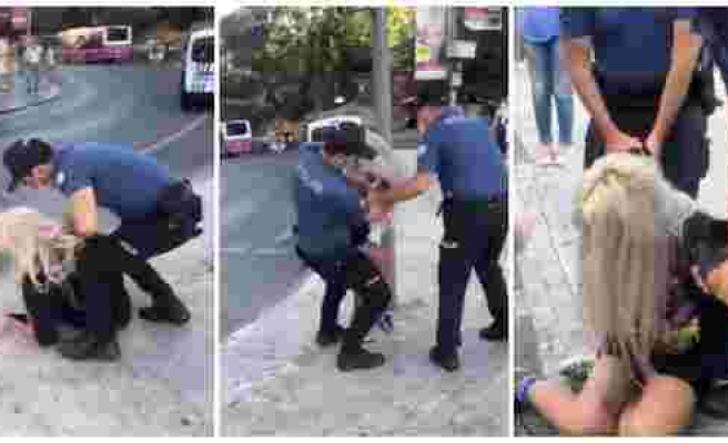İstanbul'da 'Maskesi Burnunu Kapatmadığı' İddia Edilen Kadın Polisler Tarafından Darp Edildi...