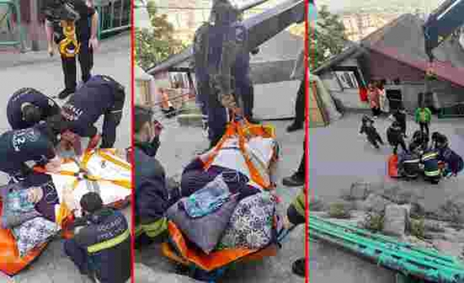 İzmit'te 200 kiloluk obez hasta evine vinçle çıkarıldı - Haberler