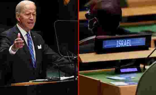 Joe Biden’ın BM Genel Kurulu’ndaki konuşması sırasında İsrail heyetine ayrılan koltukların boş kalması dikkat çekti