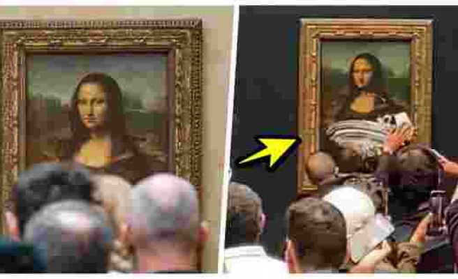 Kadın Kılığına Girerek Tekerlekli Sandalye ile Louvre Müzesine Giden Kişi 'Mona Lisa' Tablosuna Pasta Fırlattı