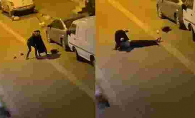 Kadına Şiddet Bitmiyor! Bir Magandanın Sokak Ortasında Uyguladığı Şiddet Kamerada