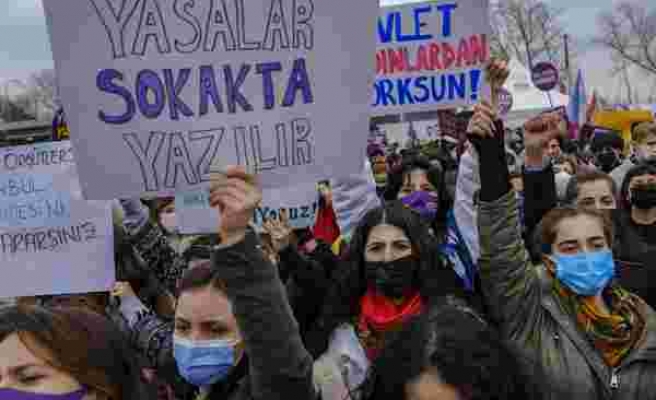 Kadınlar Sokakta: 'İstanbul Sözleşmesi'ni Uygula'