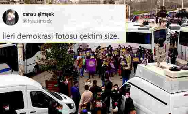 Kadınlardan Polis Ablukası Altında Eylem: 'Kararı Geri Çek, Sözleşmeyi Uygula!’