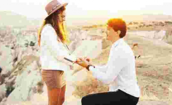 Kapadokya'da evlilik teklifi
