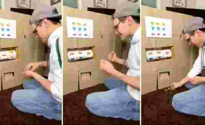 Karantina Günlerini Eğlenceli Hale Getirmek İçin Tuvalet Kağıtlarından Kendine Slot Makinesi Yapan Adam