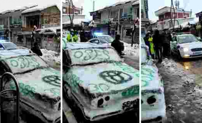 Kardan Araba Yapıp Trafik Polisini Kandırmayı Başaran Yurdum İnsanı