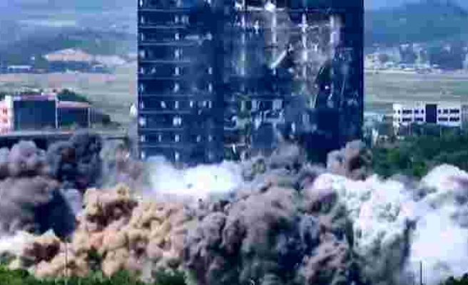 Kuzey Kore, Kore-İrtibat Bürosu'nun yıkım görüntülerini yayınladı