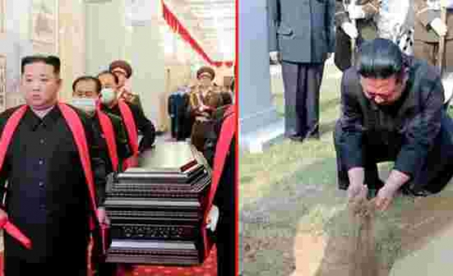 Kuzey Kore lideri Kim'i yıkan ölüm! Mezara elleriyle toprak atıp duygusal anlar yaşadı - Haberler