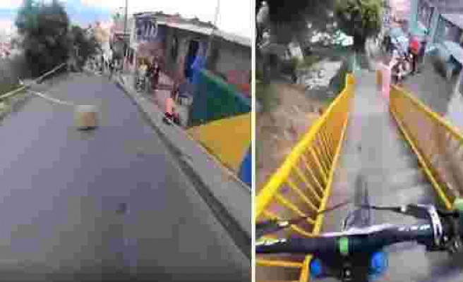 Medellin'de Bir Bisiklet Yarışında Kaydedilen Nefes Kesici Görüntüler