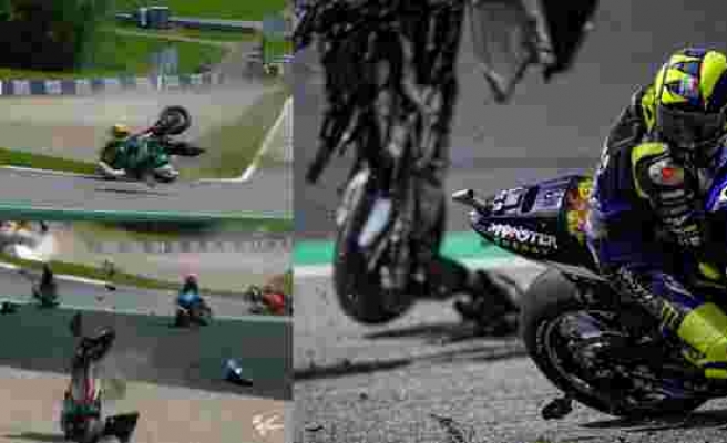 MotoGP'de Korkunç Kaza: Vinales ve Rossi Ucuz Kurtuldu