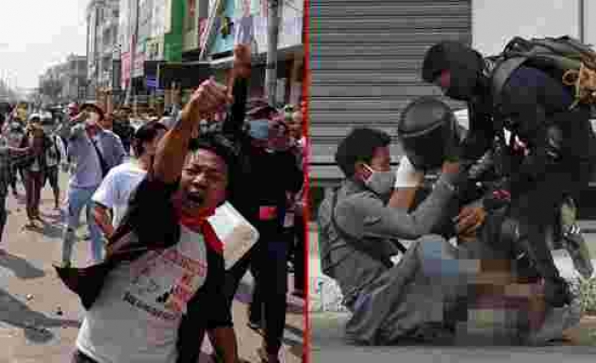 Myanmar'daki darbe karşıtı protestolara müdahalede en az 18 kişi hayatını kaybetti