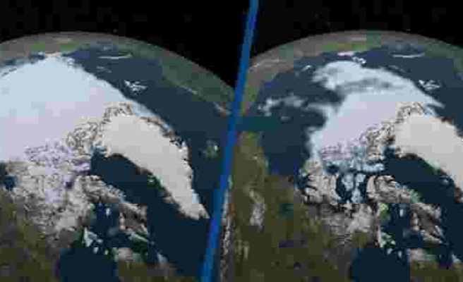 NASA'dan Paylaştığı Görüntüler Korku Yarattı: İşte Kuzey Kutbu'ndaki Son Durum