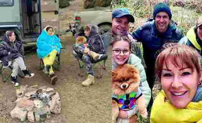 Pınar Altuğ misafirleriyle kamp yaptı