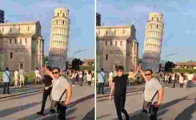 Pisa Kulesi ile Hatıra Fotoğrafı Çektiren Dayının Eline Beşlik Çakan Adam