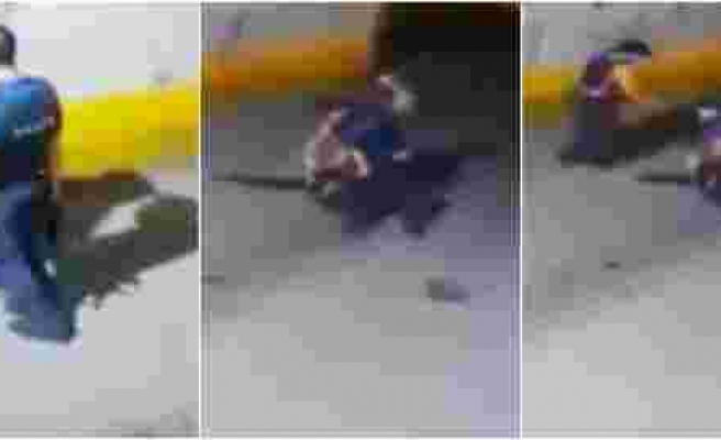 Polis, Bekçiyi Dövdü: Yol Ortasındaki Yumruk Yumruğa Kavga Kameralara Yansıdı!