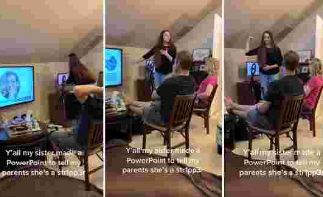 PowerPoint Sunumu Hazırlayarak Ailesine Striptizci Olduğunu Açıklayan Kadın