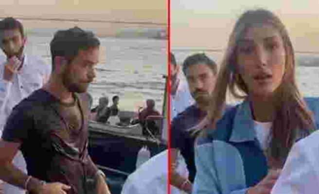 Şevval Şahin'in eski sevgilisi Marcus Aral, Kerem Kamışlı'yı denize attı