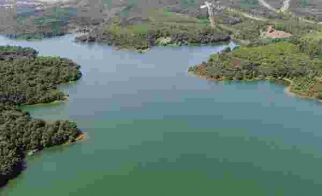 Son 10 yılın en yüksek seviyesinde olan Ömerli Barajı havadan görüntülendi