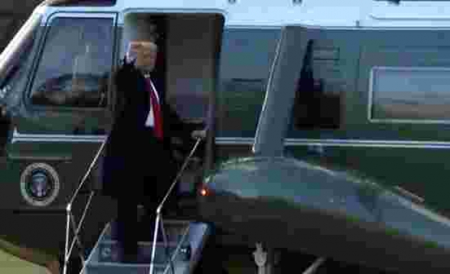 Son dakika! Donald Trump, başkanlığının bitmesine saatler kala Beyaz Saray'a veda etti