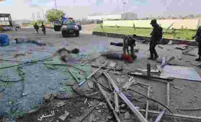 Son Dakika! Yemen'de hükümet yetkililerini taşıyan uçağın inişi esnasında büyük bir patlama meydana geldi