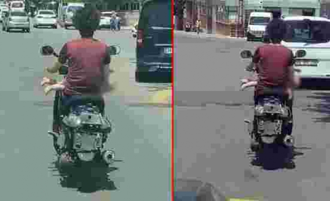 Sultanbeyli' şoke eden görüntü: Motosiklet sürerken kucağında bebek taşıdı - Haberler