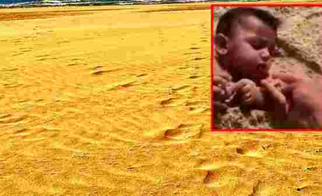 Suudi Arabistanlı bir baba, bebeğine kum yedirdi