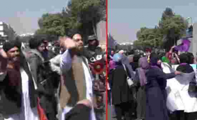 Taliban, Kabil'de protesto gösterisi düzenleyen kadınlara şiddet uyguladı