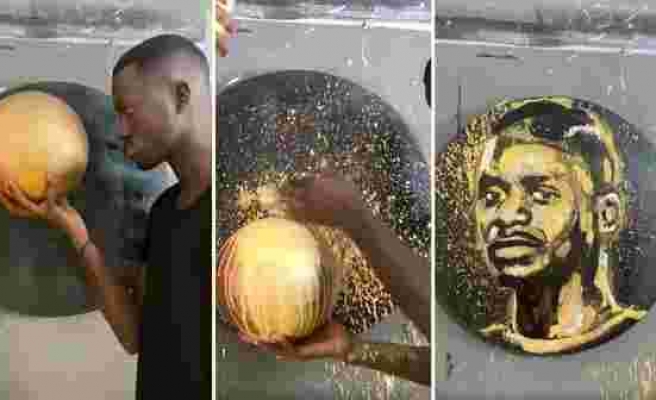 Tanınmış Kişileri Özdeşleştiği Nesnelerle Resmeden Senegalli Sanatçıdan Sadio Mane Tablosu!