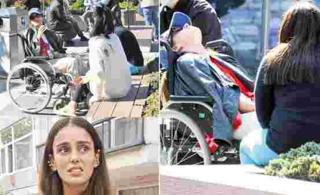 Tekerlekli sandalyeyle görüntülenen Bestemsu Özdemir'in zor günleri