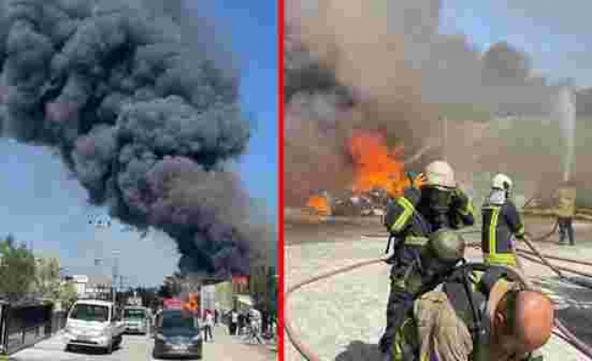 Tekstil fabrikası alevlere teslim oldu! İtfaiye ekipleri yangına müdahale ediyor - Haberler
