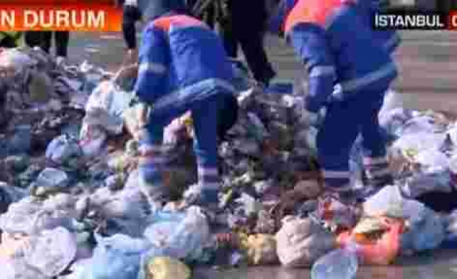 Temizlik İşçileri Çöplerin Arasında Vatandaşın Kaybettiği Altınlarını Arıyor