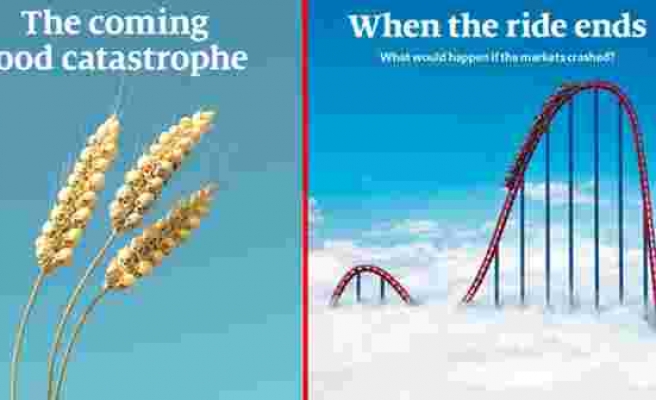 The Economist dergisi yeni kapağında açlık krizine dikkat çekerek buğday başaklarını kuru kafa olarak yansıttı - Haberler