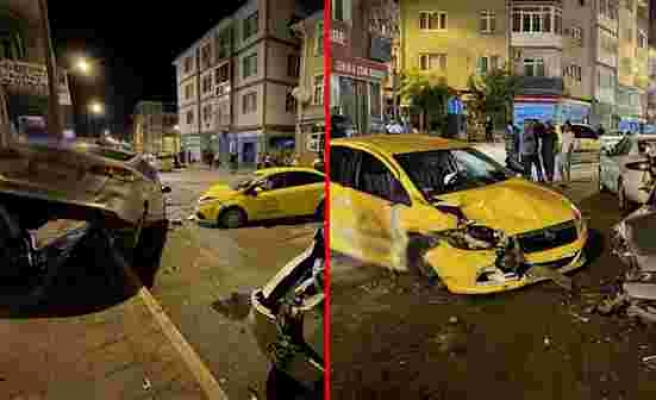 Ticari taksi, gece saatlerinde dehşet saçtı! 3 araca çarpan sürücü mahalleyi sokağa döktü - Haberler