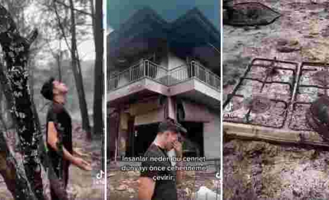 TikTok Fenomeni Cellat Yanan Bir Ev Arazisinde Çektiği Video ile Tepki Çekti
