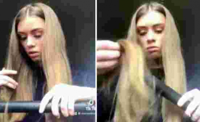 TikTok videosu çeken genç kız saçlarını yaktı