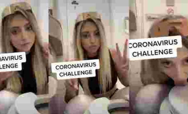 Uçak Tuvaletinden Sonra Bu da Oldu: Koronavirüs Challenge Adı Altında Tuvalet Yaladı!
