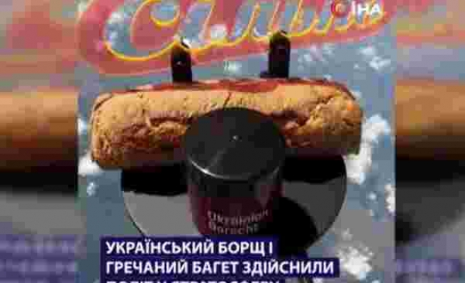 Ukraynalı süpermarket zincirinden ilginç reklam kampanyası: Uzaya çorba ve ekmek gönderildi