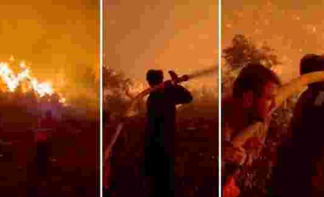 Ünlü Oyuncu İbrahim Çelikkol, Termik Santrale Yaklaşan Yangına Müdahale Ediyor