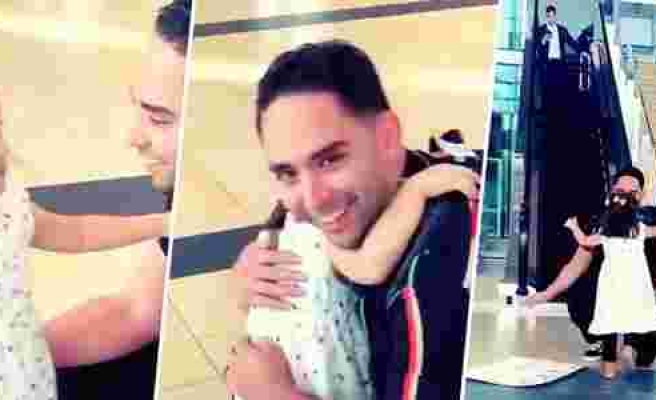 Uzun Süredir Görmediği Babasını Havalimanında Karşılamaya Giden Ufaklığın Duygusal Anları