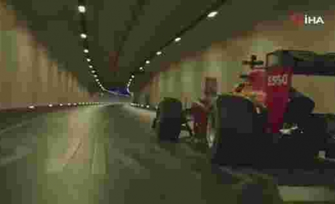 Vali Yerlikaya, Formula 1 yarış aracının Avrasya Tüneli'nden geçtiği anları paylaştı