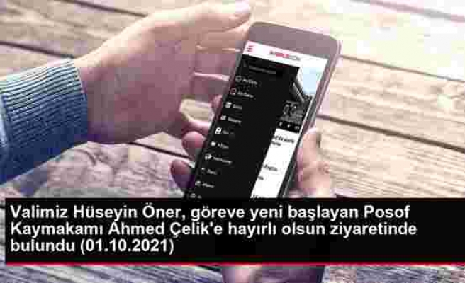 Valimiz Hüseyin Öner, göreve yeni başlayan Posof Kaymakamı Ahmed Çelik'e hayırlı olsun ziyaretinde bulundu (01.10.2021)