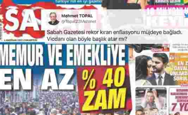 Yandaş Sabah Gazetesi Enflasyonu Müjdeymiş Gibi Duyurdu, Sosyal Medyada Topa Tutuldu
