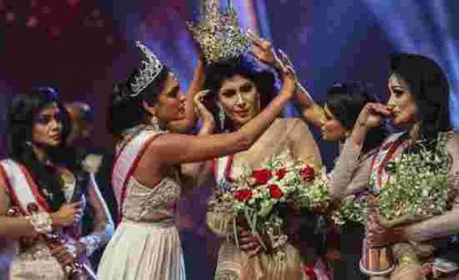 Yeni Sri Lanka güzelinin tacını zorla alan '2019 güzeli' gözaltına alındı