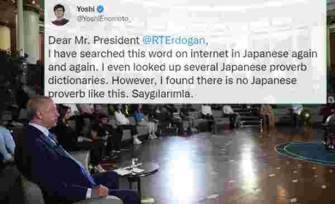 Yoshi'den Erdoğan'a: 'Böyle Bir Japon Atasözü Bulamadım'